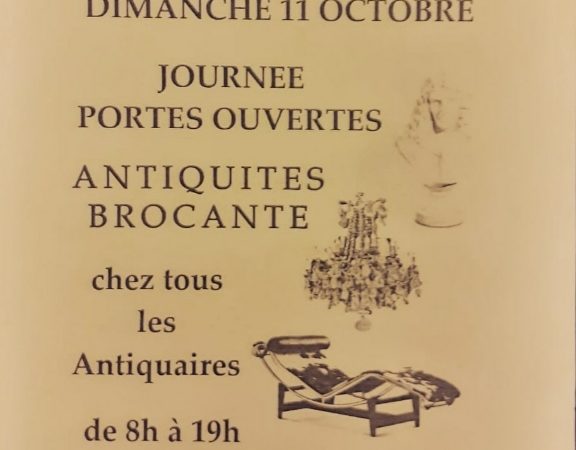 En raison de l'annulation du Grand déballage, journée portes ouvertes chez tous les antiquaires de Pézenas le dimanche 11 octobre 2020