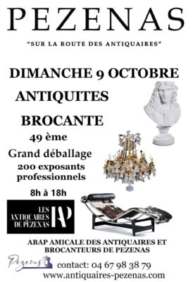 Les brocanteurs et antiquaires de Pézenas (Hérault) organisent leur grand déballage d'automne le dimanche 9 octobre 2022